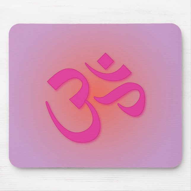 Mousepad OM, no rosa e na laranja (Frente)