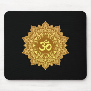 Mousepad Om Símbolo Mandala Geometria Sagrada Zen Yoga Medi