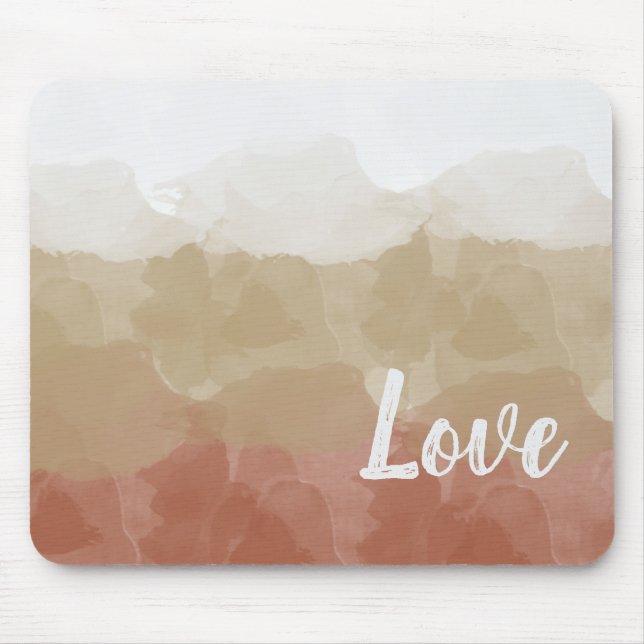 Mousepad Ombre Brown e Tan adoram gradiente graciosos (Frente)