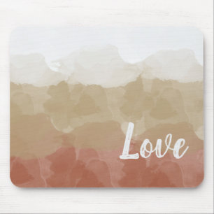 Mousepad Ombre Brown e Tan Amor Gradação Graciosa