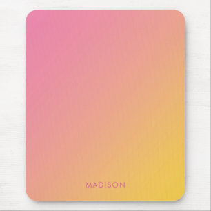 Mousepad Ómbré de Gradação Amarelo Rosa Colorida 