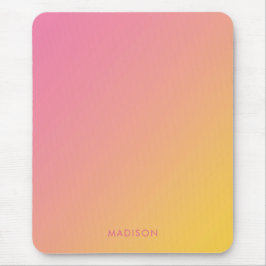 Mousepad Ombré de Gradiente Amarelo Cor-de-Rosa Colorida