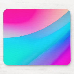 Mousepad Ombre pastel abstrato aquarela rosa azul