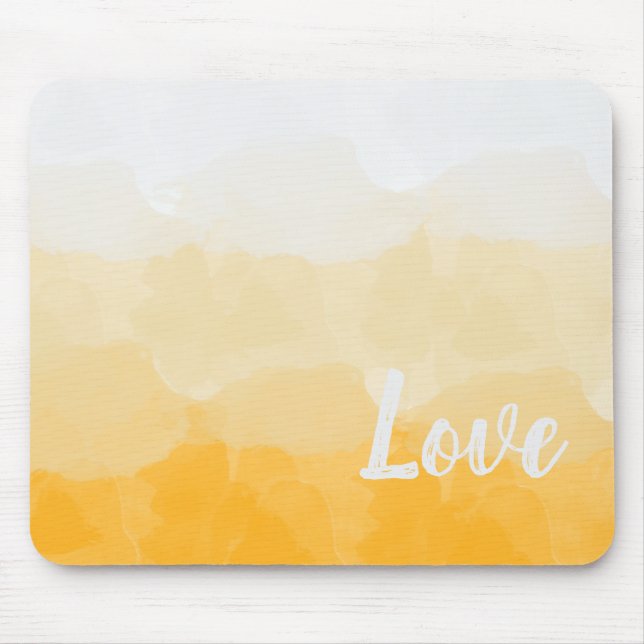 Mousepad Ombre Saffron e Gradiente de Amor Amarelo Solar (Frente)