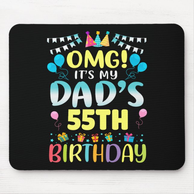 Mousepad Omg são os meus Pais 55º aniversário doce 55 anos  (Frente)