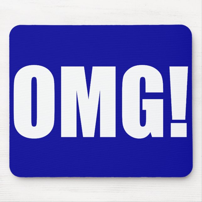 Mousepad OMG! Tapete do rato azul (escuro) (Frente)