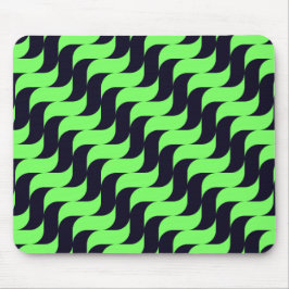 Mousepad Onda Cascata Preta e Verde