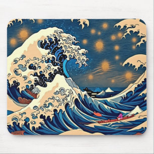 Mousepad Onda de Excelente Japonês