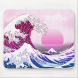 Mousepad Onda de Excelente Vaporwave retroativa dos anos 80<br><div class="desc">Onda de Excelente estética retroativa dos anos 80. A onda de Excelentes de Kanagawa.</div>