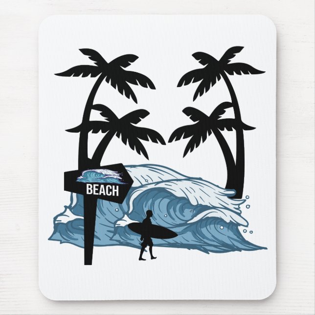 Mousepad Onda de Praia Funny (Frente)