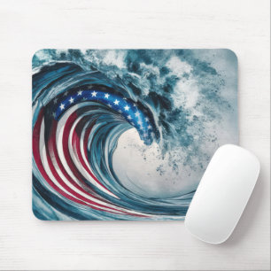 Mousepad Onda de Sinalizador Patriótico