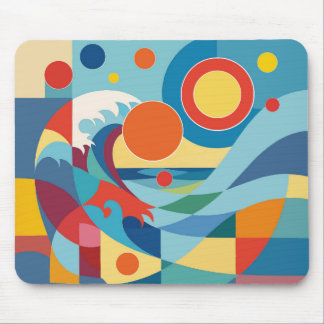 Mousepad Onda do Oceano ao Nascer do Sol