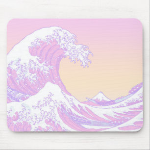 Mousepad Onda estética de Excelente de Pastel rosa