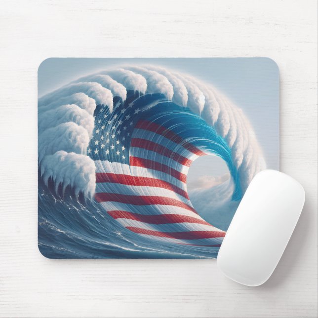 Mousepad Onda Oceânica Americana (Com mouse)