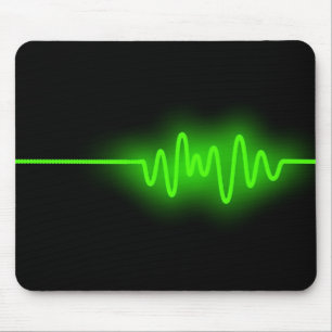 Mousepad Onda sadia - verde no preto
