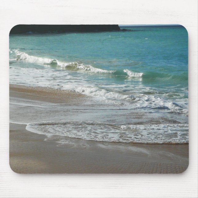 Mousepad Ondas a Lapidar no Oceano Azul de Turquesa de Prai (Frente)