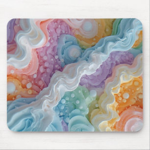 Mousepad Ondas Abstratas em Pastel