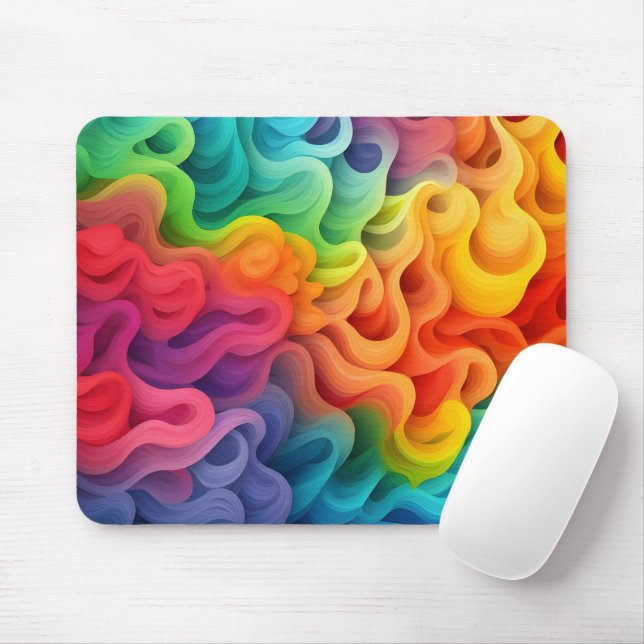 Mousepad Ondas Abstrato (Com mouse)
