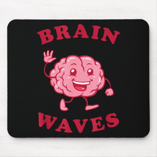 Mousepad Ondas cerebrais - biologia científica engraçada  (Frente)