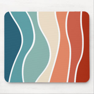 Mousepad Ondas coloridas do estilo retrô