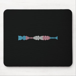 Mousepad Ondas de Música Sutil Bandeira do Orgulho Trans Tr