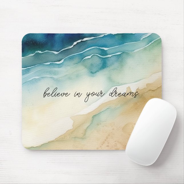 Mousepad Ondas de Oceano de Praia (Com mouse)