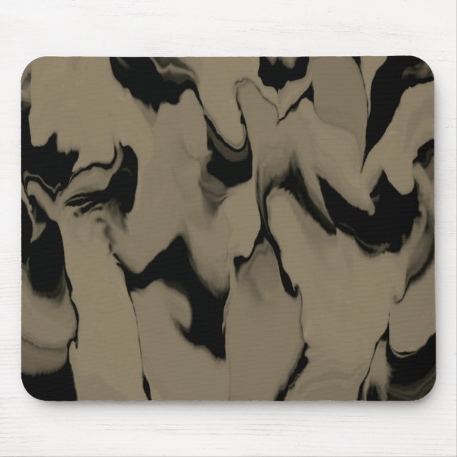 Mousepad Ondas de preto e marrom (Frente)