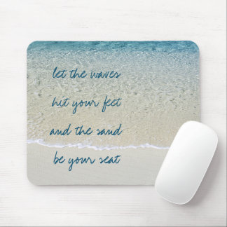 Mousepad Ondas de surf do oceano azul turquesa inspiradoras
