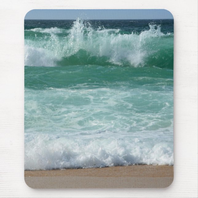 Mousepad Ondas do Mar de Passagem das Costeiras da praia Mo (Frente)