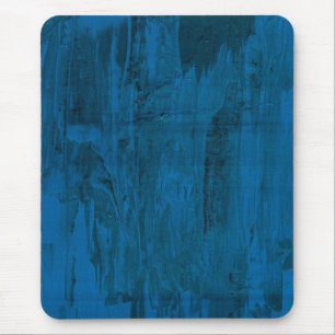 Mousepad Ondas do Oceano à Meia-Noite   Azul Profundo Abstr