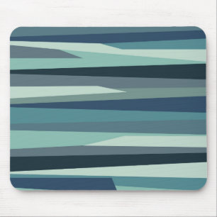 Mousepad Ondas geométricas do oceano azul