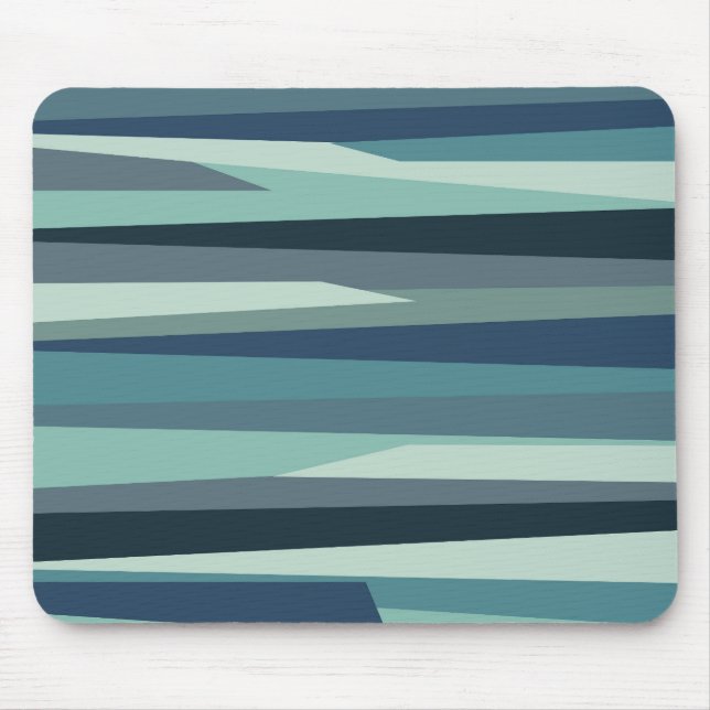 Mousepad Ondas geométricas do oceano azul (Frente)
