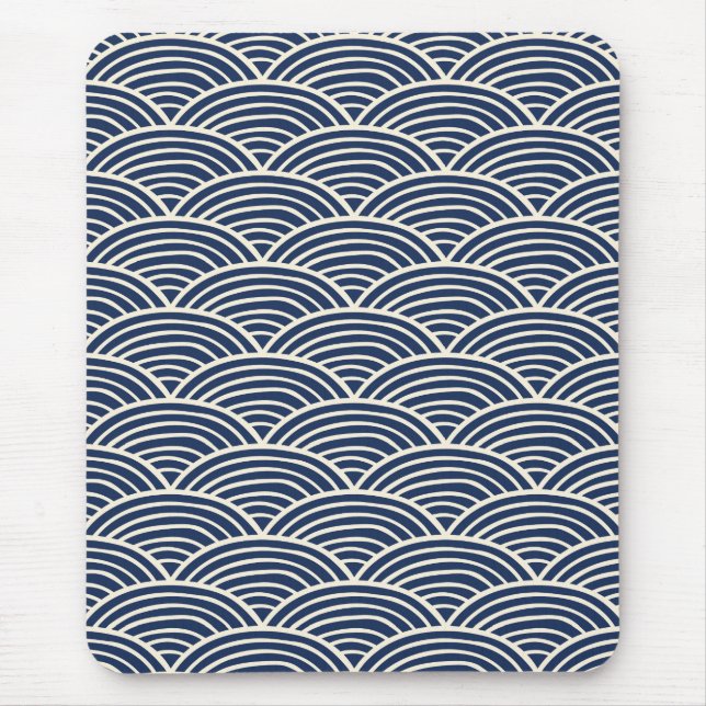 Mousepad Ondas Marinhos do Oceano Azul Japonês (Frente)