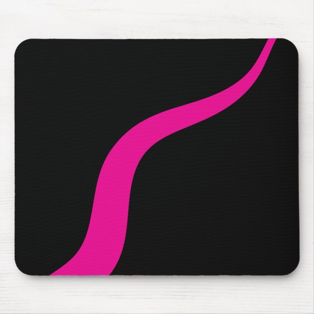 Mousepad Ondas simples 3 em magenta e preto (Frente)