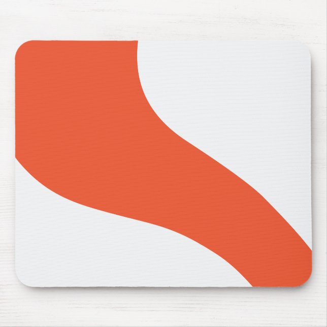 Mousepad Ondas Simples - Laranja e Branco (Frente)
