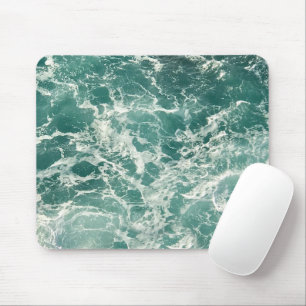 Mousepad Ondas Verdes Azuis