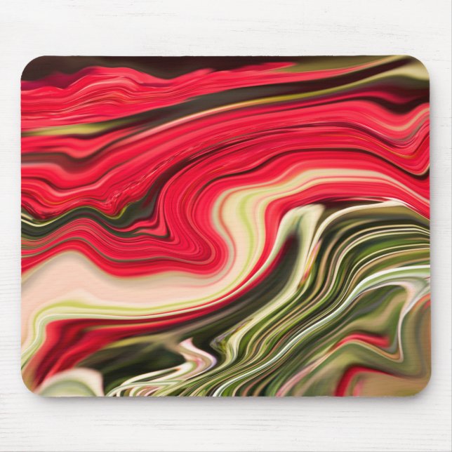 Mousepad Ondas Vermelhas e Verdes (Frente)