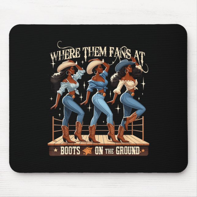 Mousepad Onde Eles Ventilam Em Botas No Chão Engraçado West (Frente)