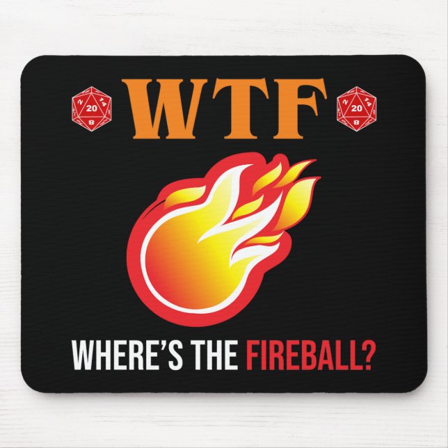 Mousepad Onde está o Fireball? (Frente)