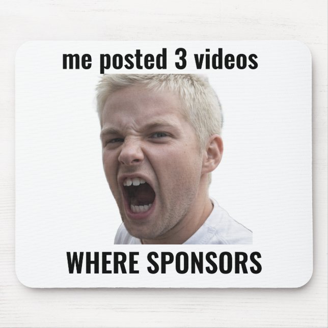 Mousepad Onde Patrocinadores Funny Influencer Meme Mouse Pa (Frente)