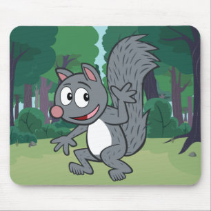 Mousepad Ondulação cinzenta do esquilo do rick da guard