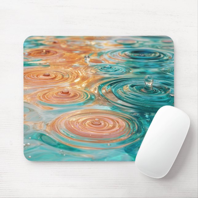 Mousepad Ondulações de Tranquilidade Harmonia Abstrata da Á (Com mouse)