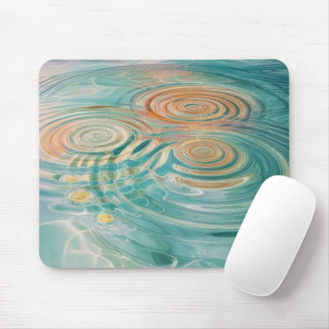 Mousepad Ondulações de Tranquilidade Harmonia Abstrata da Á (Com mouse)