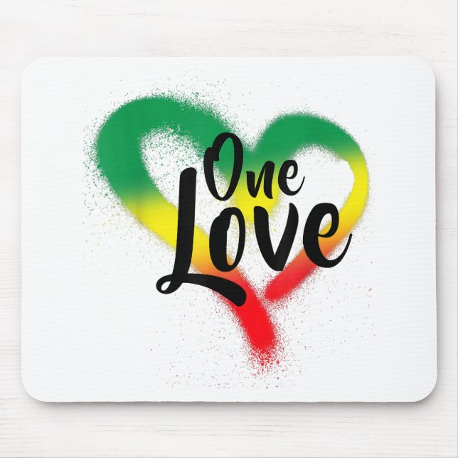 Mousepad One Love One Heart Reggae Vibes (Frente)