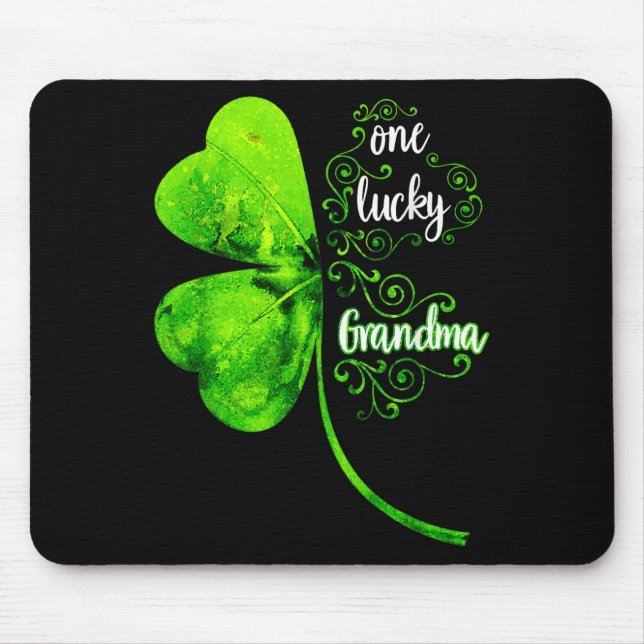 Mousepad One Lucky Grandma Shamrock Grandma St Patricks Day (Frente)
