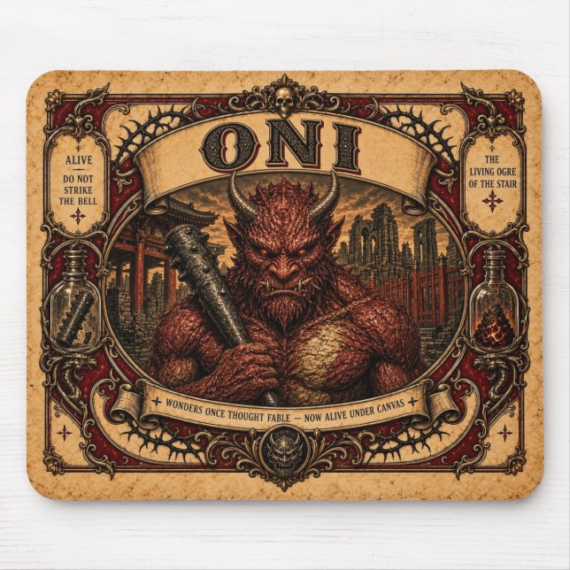 Mousepad Oni, Monstro de Circo Vintage (Frente)