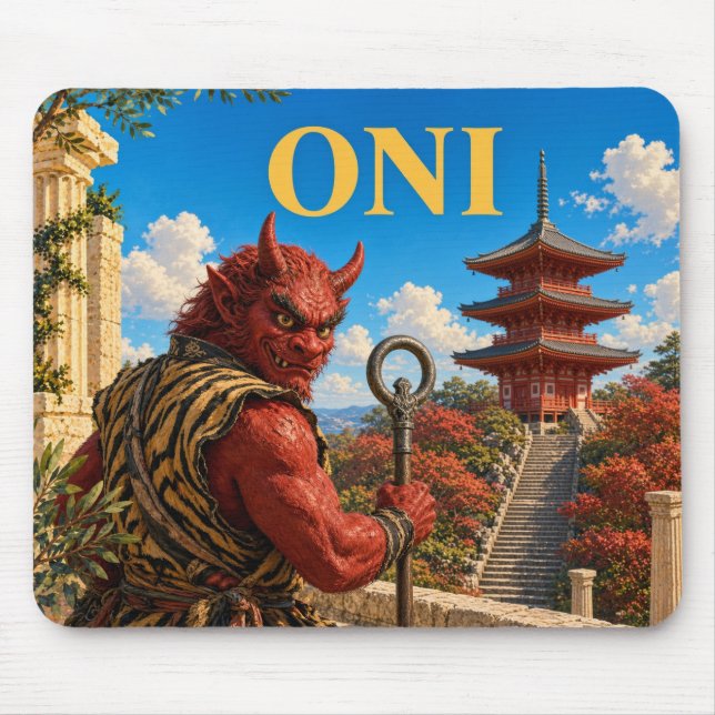Mousepad Oni, Monstro de Fantasia Gótica (Frente)