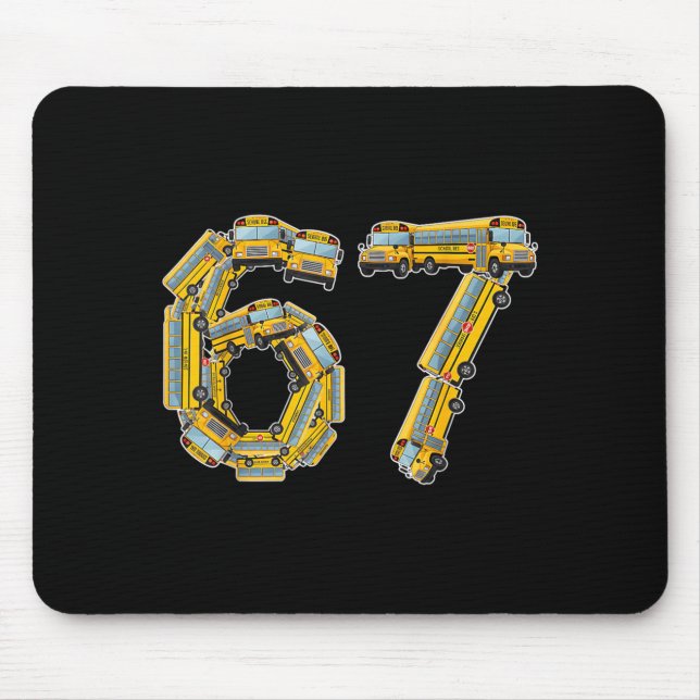 Mousepad Ônibus Escolar Divertido 67 Agradecimento ao Profe (Frente)