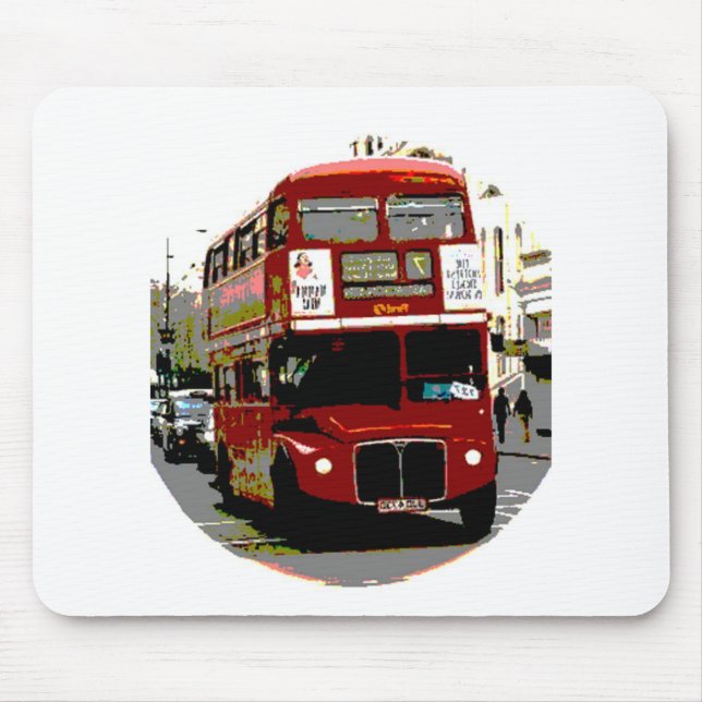 Mousepad Ônibus Routemaster Red Bus de Londres (Frente)
