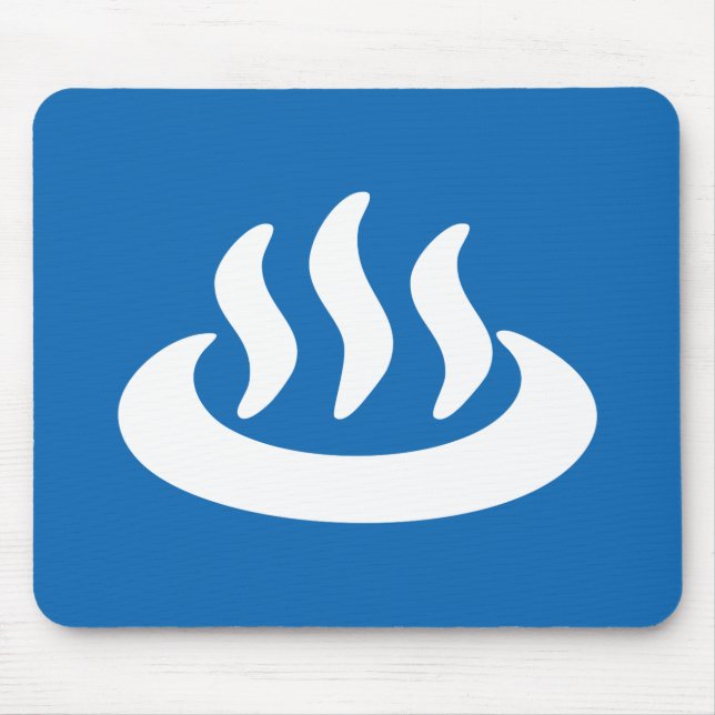 Mousepad Onsen ♨ Hot Primavera 温 泉 Sinal Japonês (Frente)